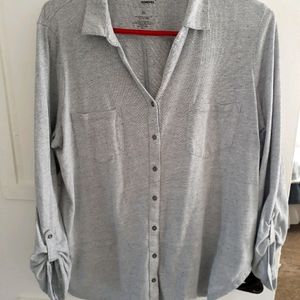3/4 sleeve sleeve collar shirt